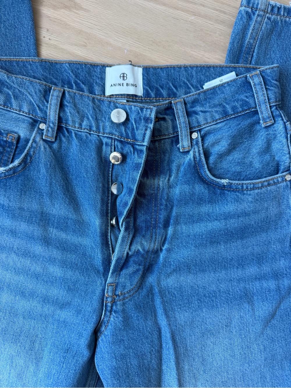 Anine Bing Roy Jeans in Nordic Blue - Picture 3 of 6